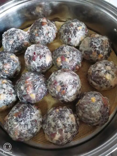 红枣粘豆包  #粗粮粘豆包  #杂粮粘豆包  #红豆粘豆包