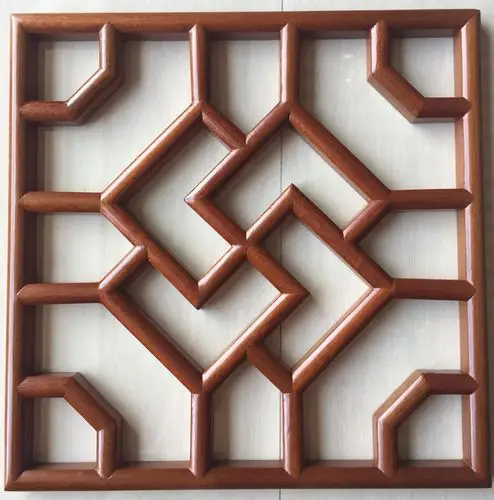 广州厂家制定纯实木花窗 中式天花灯箱花格 仿古隔断