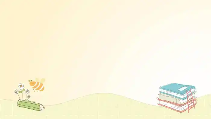 10张可爱卡通插画风格ppt背景图片