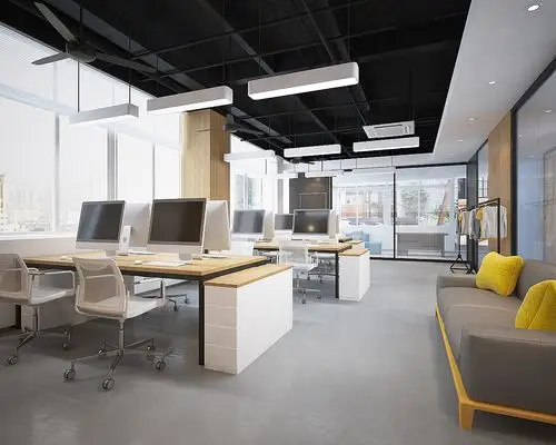 贵阳现代简约办公空间装修设计效果图!