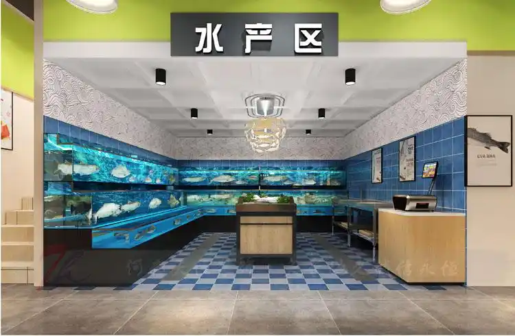 郑州生鲜超市装修设计案例效果图