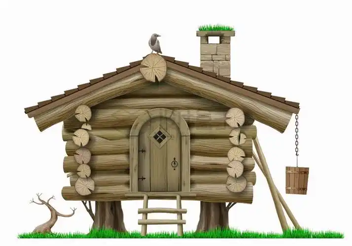 逼真的小木屋png图片免抠矢量素材