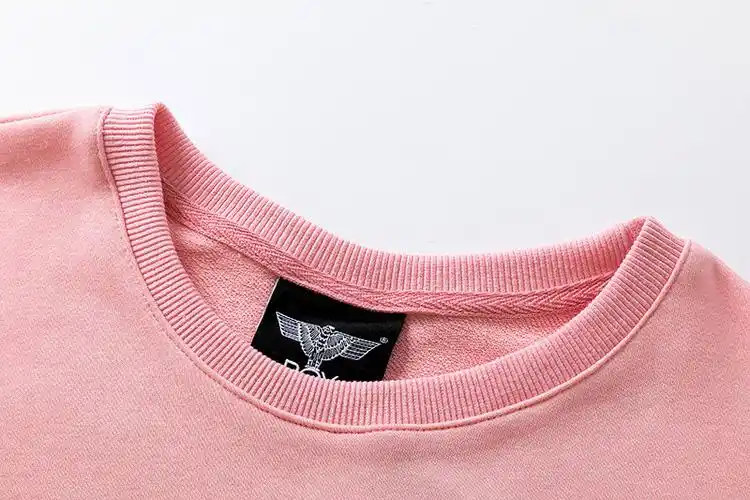 centuryboy旗舰官方店boy圆领套头黑粉男女卫衣老鹰粉色纯色印花标准