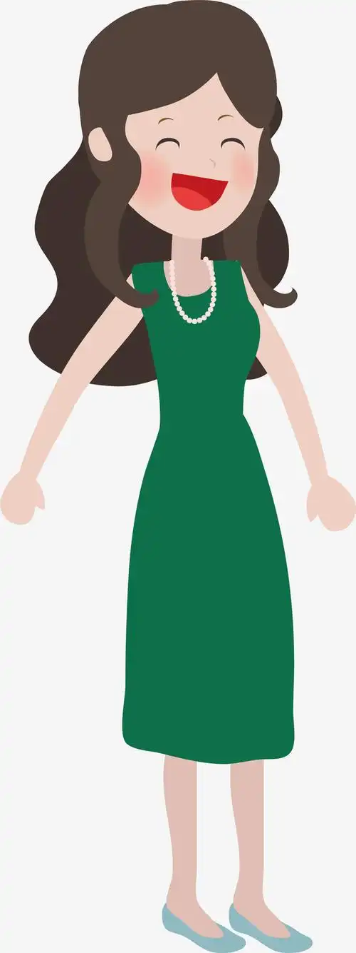 卡通美丽女士矢量素材