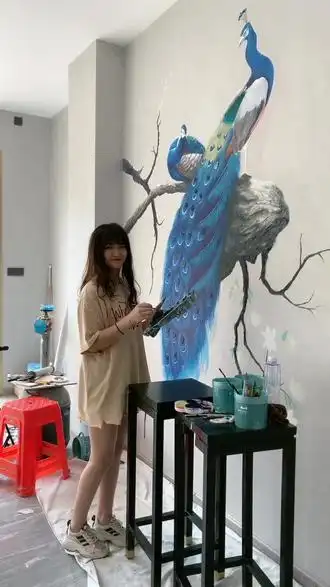 共10s " 重播 播放 下个视频:第18集 | 猜猜我画了几天#壁画师佳佳 00