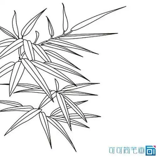 竹叶简笔画步骤儿童