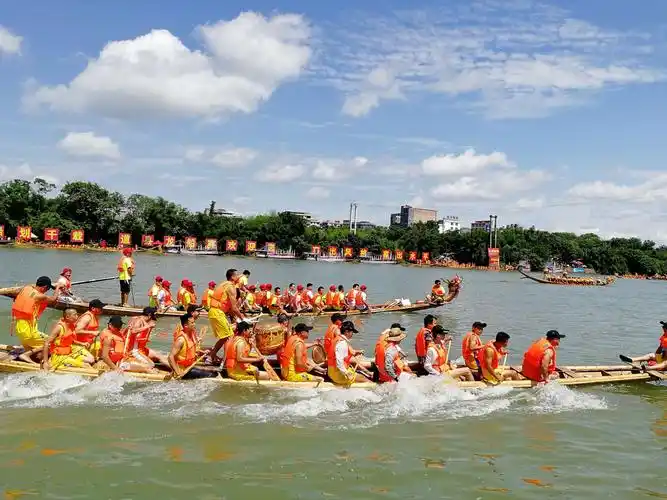五月端午天蓝蓝,道州古城划龙船(图文原创)