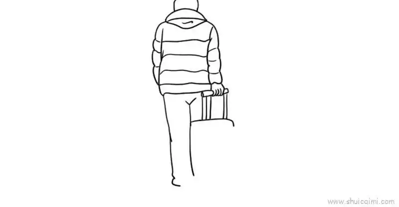 春运回家儿童画怎么画 春运回家简笔画步骤