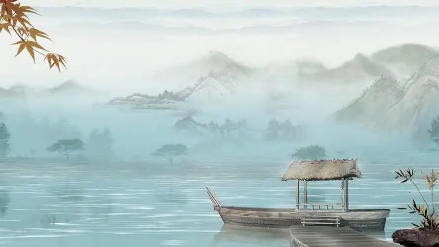 4k高清水墨中国风古风山水背景ae模板水墨背景mp4gifaep