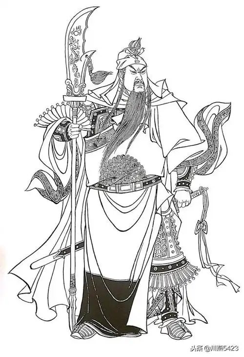 古典武将经典线描艺术