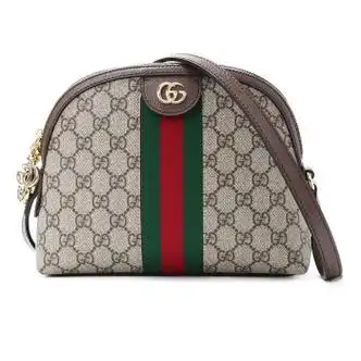 gucci古驰 ophidia系列贝壳包经典gg字母老花帆布单肩包情人节送女友
