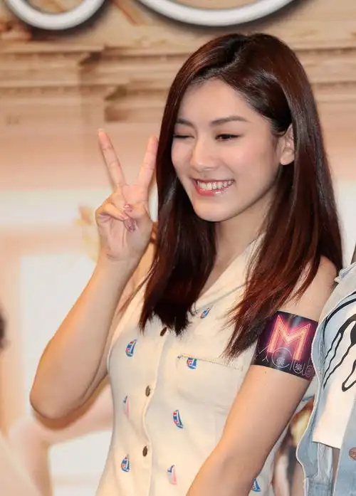 香港女艺人王敏奕(样貌甜美不像当下的小v蛇精脸是略微丰润的小圆脸)