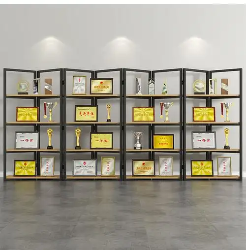 荣誉证书展示柜公司荣誉证书展示架办公室产品证书奖杯企业合格证营业