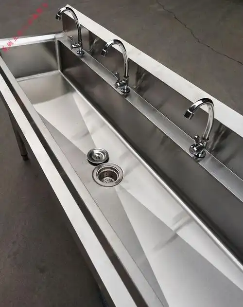 商用不锈钢水槽水池洗手池洗刷池洗碗池洗菜池盆学校食堂长条定做单槽