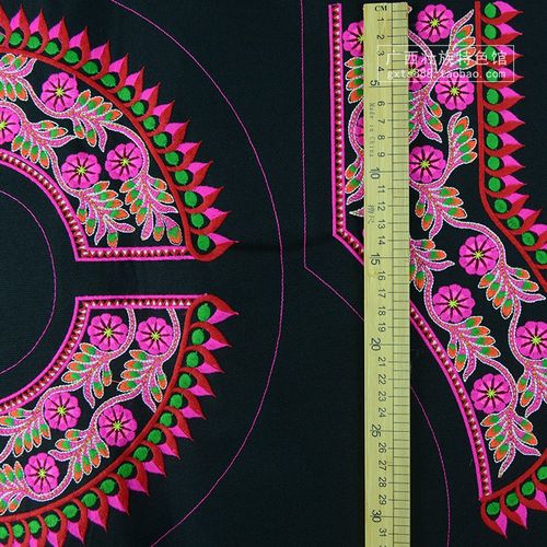 广西少数民族特色服装衣领花边绣花织带苗绣挑花苗族挑花