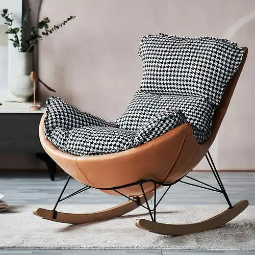 顾家家居 摇椅躺椅阳台懒人休闲沙发客厅单人蜗牛椅轻奢摇摇椅xjds