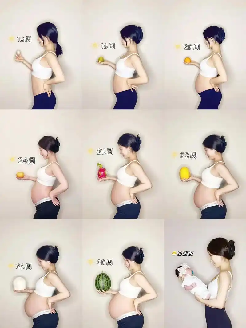 十月孕肚照 | 每个月一张,记录合体时光.怀大宝的时候没有孕 - 抖音