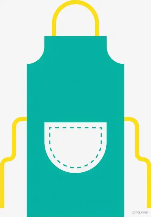绿色矢量卡通风格围裙