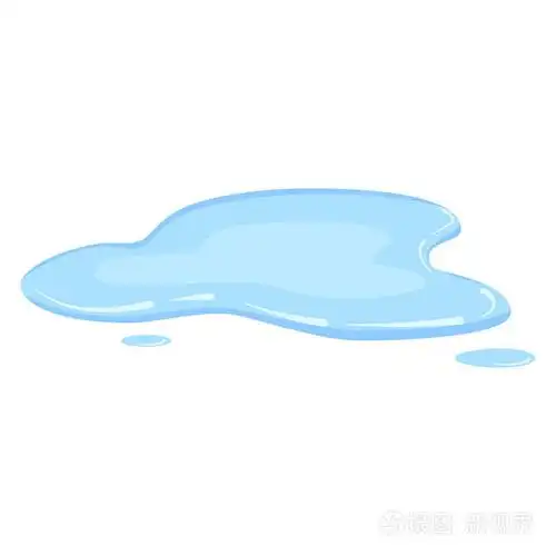 水坑, 液体, 矢量, 卡通风格, 孤立, 插图, 在白色背景插画-正版商用