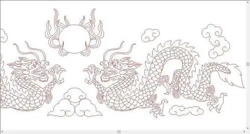 双龙戏珠手抄报简笔画 第1页我想要双龙戏珠简笔画就是手绘的要大要