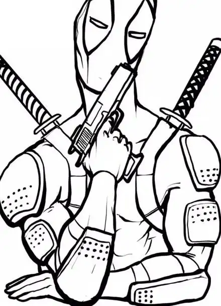 死侍画画漫威超级英雄画手绘插画死侍小贱贱想看什么