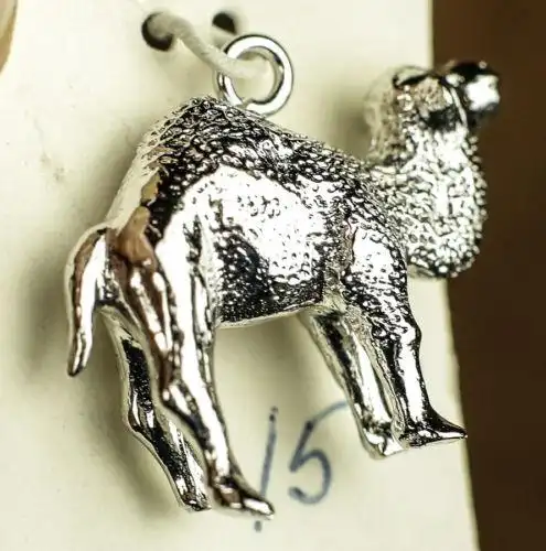 925 sterling silver camel 3d arabian one hump desert charm "twa"