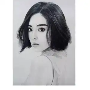 自画像人像画像彩定做人物画照片绘手头像铅代定制素描肖像画真人