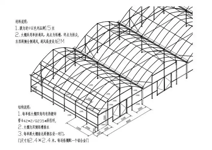 连栋温室骨架