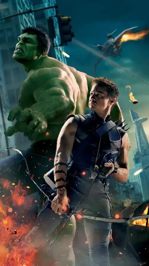 《复仇者联盟1》绿巨人浩克/鹰眼(2012),高清图片,手机壁纸