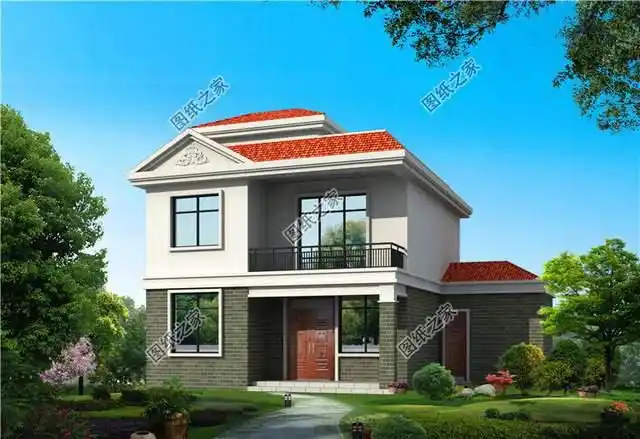 主体造价15万左右的二层别墅设计图简单中带着时尚