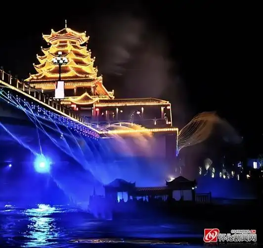 图说芷江夜色璀璨美景如画