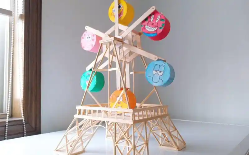 【摩天轮】简单美观dly,雪糕棒,竹签制作