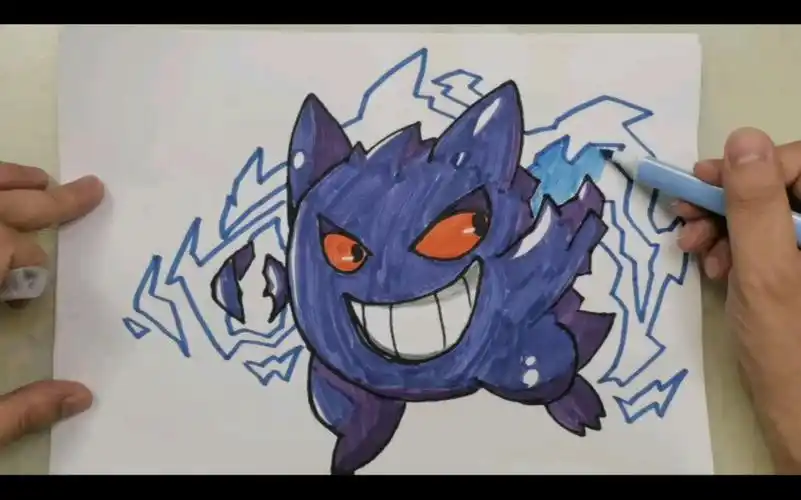 【新手学画】精灵宝可梦之耿鬼简笔画