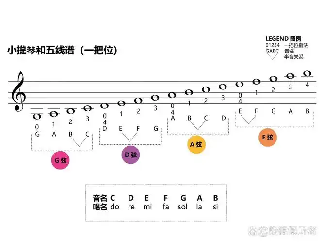 95 小提琴把位图& 小提琴和五线谱