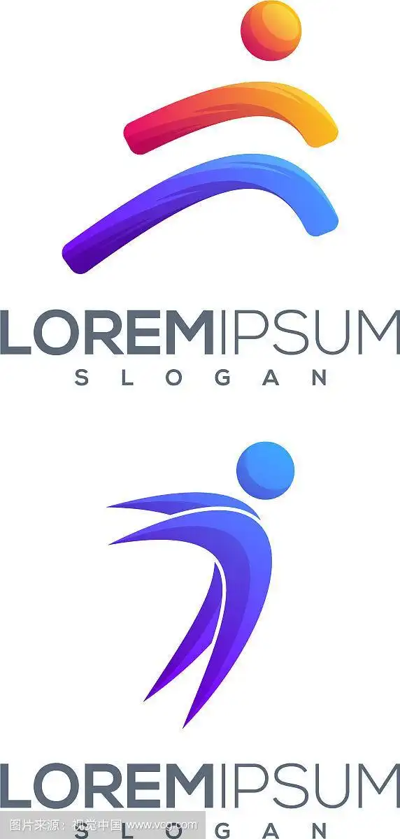 跑步人标志设计捆绑