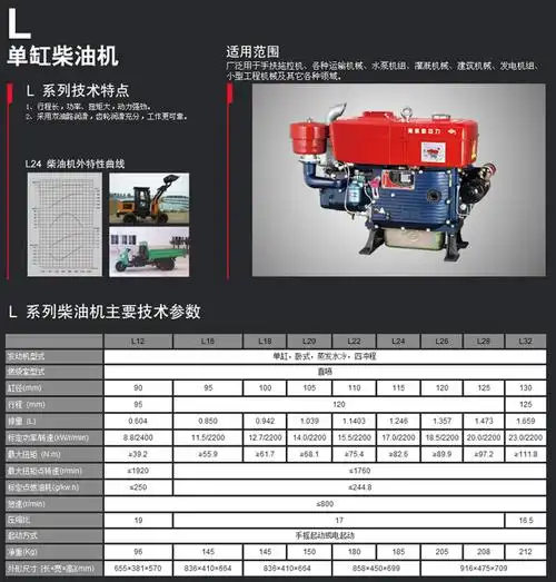 胶南l系列单缸柴油机