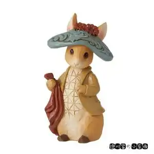 日本代购 彼得兔 小兔棉球尾 可爱 卡通 静态手办景品 树脂 摆件