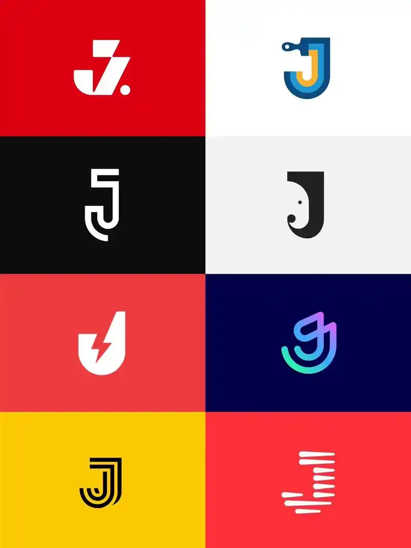 字母j元素logo设计.#logo设计 #品牌vi设计 #商 - 抖音