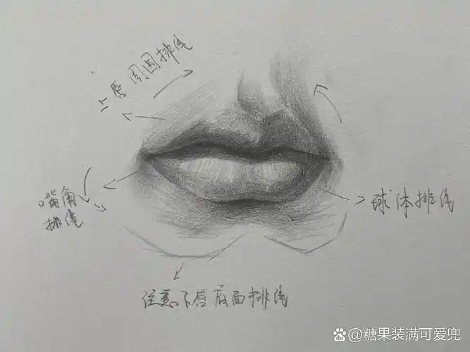 82素描嘴巴作画步骤分享
