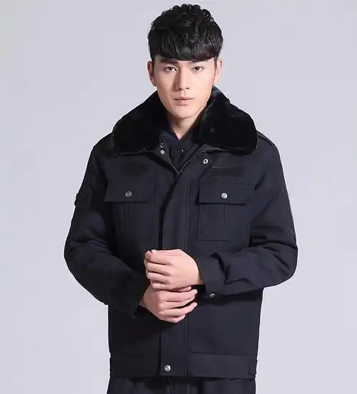 冷库防寒服警装保安棉服男冬季加厚短款执勤服军棉大衣冬装制服夹克