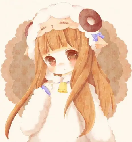 唯美 长发 萝莉 小清新 温馨 治愈 绵羊布偶装 萌 二次元 高清 壁纸