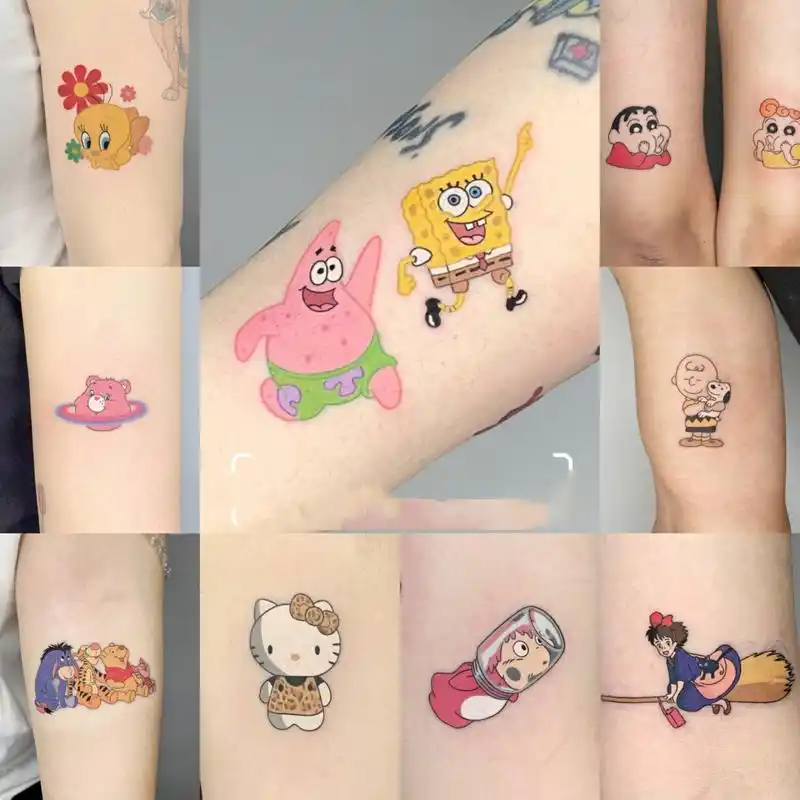 11款94ins超美卡通纹身图案分享 来自韩国的卡通纹身师ins:tattoo