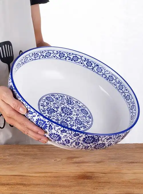 玻璃盆和面酸菜鱼水煮鱼大盆碗特大和面盆串串香毛血旺陶瓷创意家用