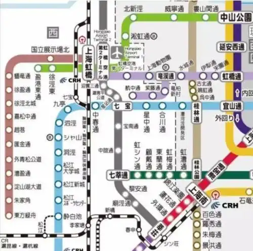 另外我们再来看大虹桥的地铁规划,我们可以看到整体的逻辑非常类似