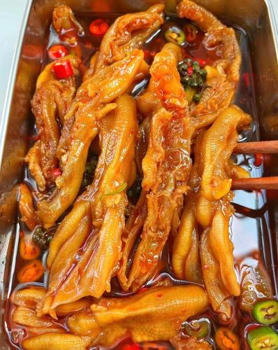 哆米洛 藤椒酸辣 无骨鸡爪 去骨鸭掌 即食下酒菜500g 下酒菜