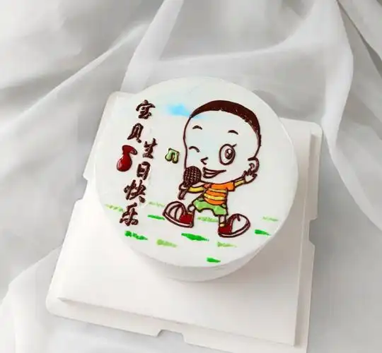 大头儿子手绘蛋糕
