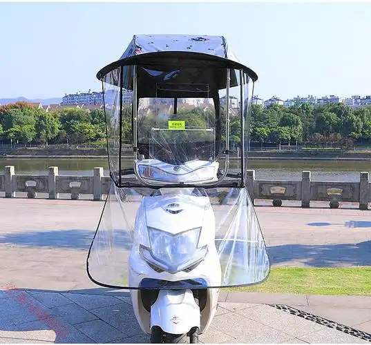 电动车挡雨棚篷电瓶摩托车防晒防雨挡风罩遮阳伞安全雨伞全遮光可拆硬