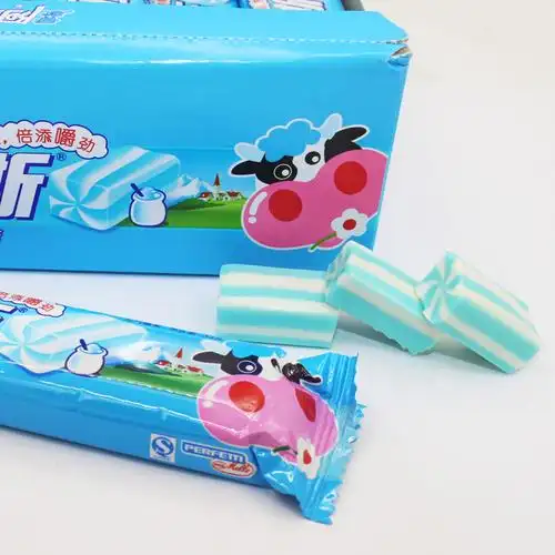 阿尔卑斯香软酸奶软糖33g/条形充气牛奶糖 葡萄 原味 满24条包邮