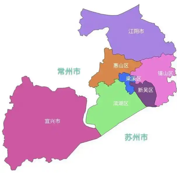 无锡市建成区面积排名,最大是江阴市,最小是梁溪区,了解一下?