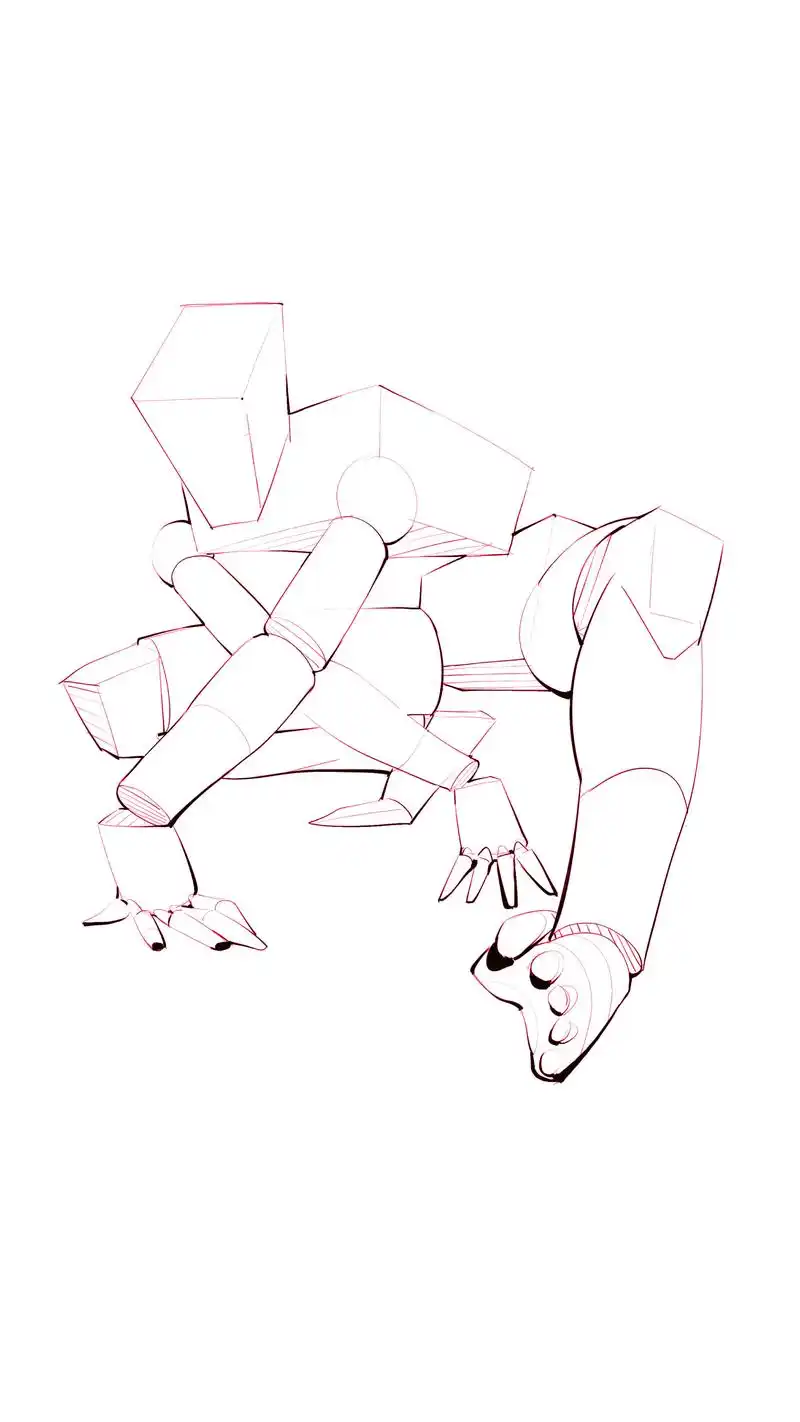 画画 #方块人 #速写  - 抖音